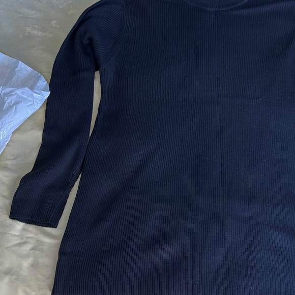 SWEATER, SILK 100%, SIZE 3XL, BLACK, MOCK NECK, LONG SLEEVES, NORDSTROM, TAGS ON - Picture 4 of 5
